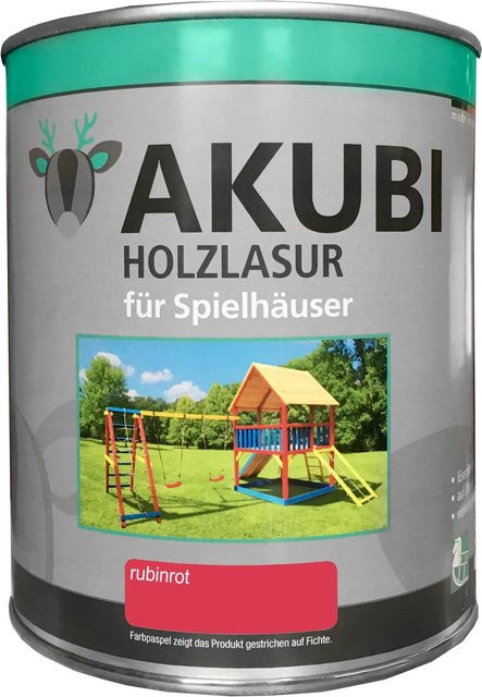 Karibu Holzlasur für Spielhäuser Rubinrot 750 ml - Bild 1