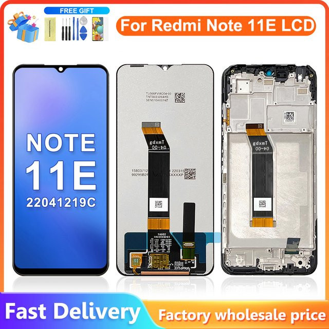 Xiaomi Redmi Note 11e LCD-Display Touchscreen mit Rahmen in Schwarz, 6.58 Zoll für Redmi 10 5G - Bild 1