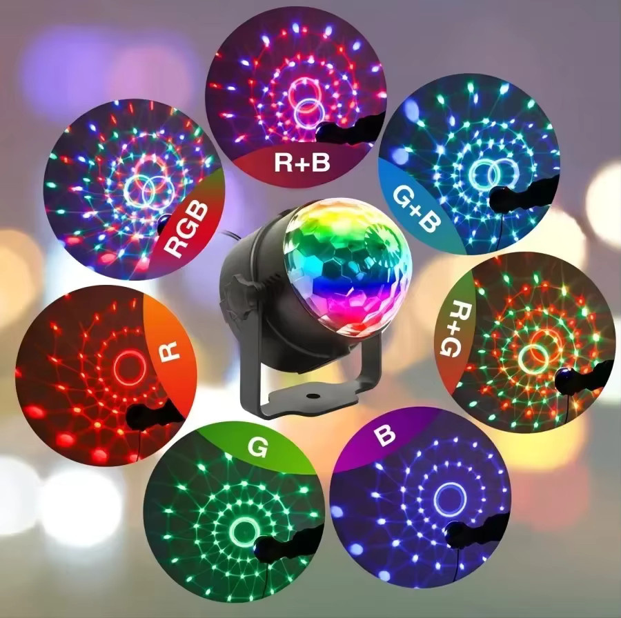 Heinast RGB LED Kristall Magic Ball Effektlampe in Multicolour für Party und Disco - Bild 3
