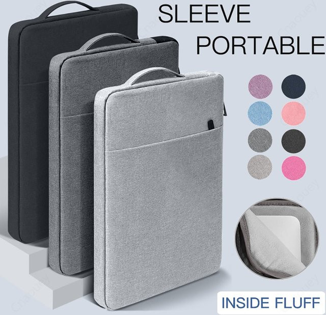 Laptoptasche Notebook-Hülle in Grau für Apple MacBook Pro Air Xiaomi Huawei HP Dell Lenovo 11 Zoll 14 Zoll 15,6 Zoll - Bild 1