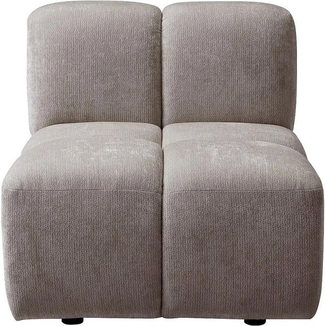 Vente-unique Sessel Carlivi mit gerader Rückenlehne und gestepptem Design in Taupe - Bild 1