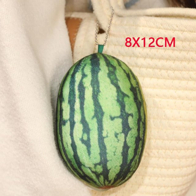 Yiran toy Wassermelone Plüschkissen Tasche Pendat, Stofftier, ab 14 Jahren - Bild 1
