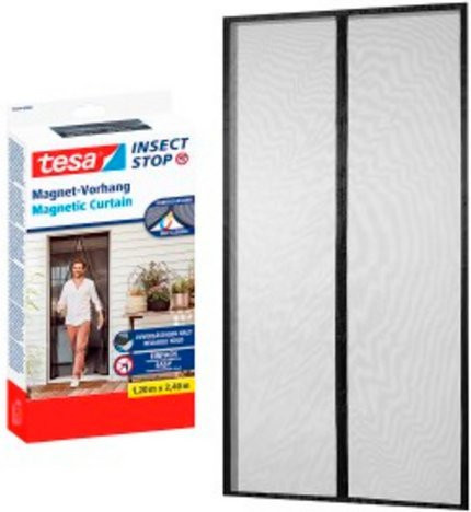 Tesa Insect Stop Magnetvorhang Anthrazit B: 1,2 m x H: 2,4 m - Bild 2
