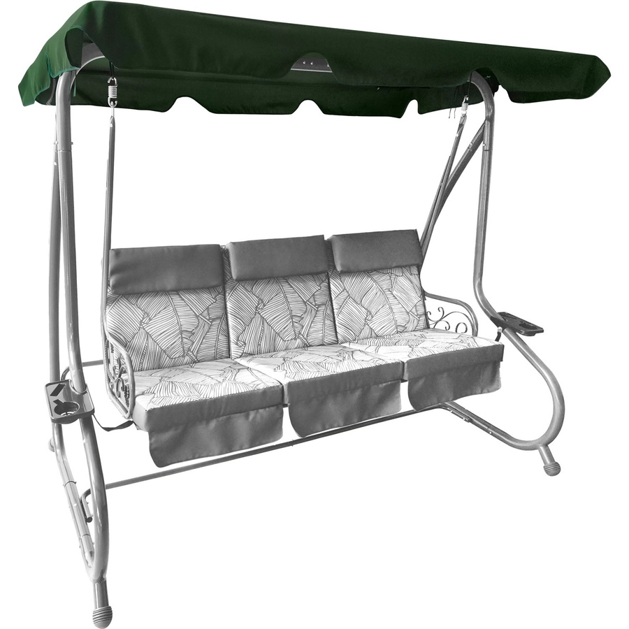 Ersatzdach für Hollywoodschaukel Talca 3-Sitzer aus Polyester, Dunkelgrün, B: 145 cm, T: 227 cm - Bild 1