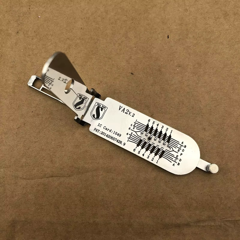 Stely VA2T Lishi 2in1 Decoder Superwerkzeug zum Öffnen von Schlössern für Peugeot und Citroen in Silber - Bild 2
