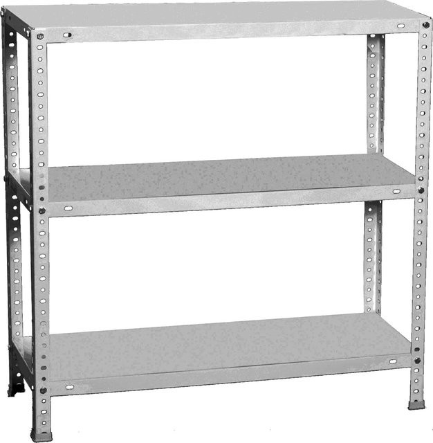 PROREGAL Schraubregal Panda Mini, silber, H x B x T: 90 x 110 x 40 cm, Fachlast 90 kg - Bild 1