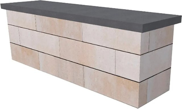 EHL Sitzbank CityPur mit Tribus-Set aus Beton in Sandstein-Nuanciert, B/T/H: 180 x 67 x 59 cm - Bild 1
