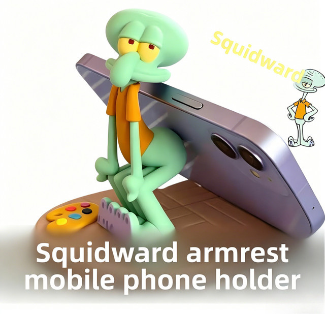 Bandai SpongeBob Schwammkopf Squidward Handyhalter, Desktop-Ornament - Bild 1