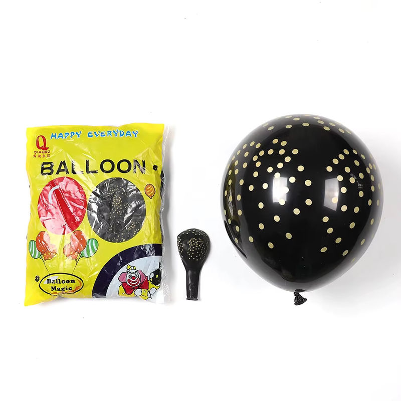 12er Set Enanal Latex Luftballons in Schwarz und Gold, 30,48 cm Durchmesser, ideal für Hochzeit, Geburtstag oder Babyparty - Bild 2