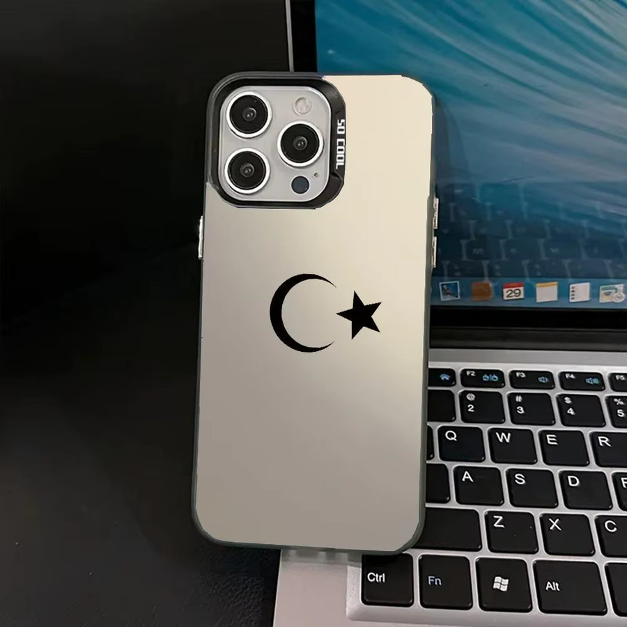 Mairuige Stern-Mond Handyhülle für iPhone in Schwarz aus PC und TPU als Laser-Hartschale - Bild 2