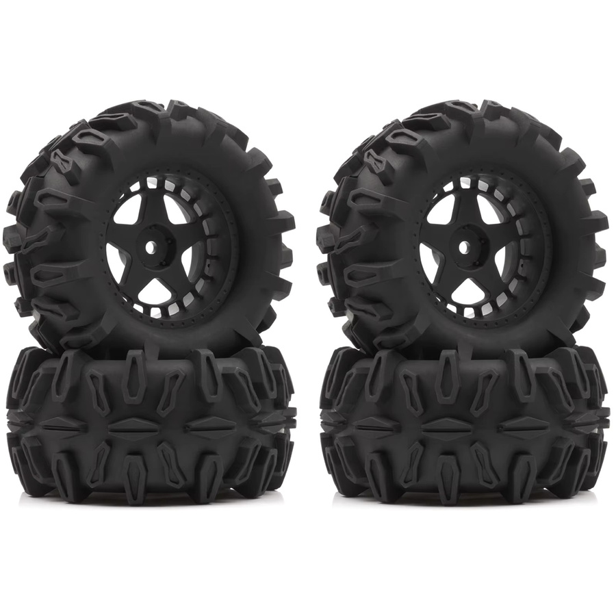 RCXAZ RC-Reifen Räder, 91-79mm, 12mm Sechskant, 6 Profilmuster - Bild 1