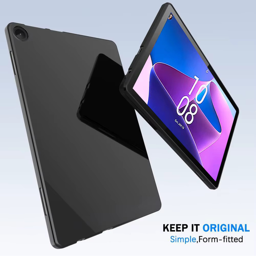 PHYLYN Silikonhülle für Lenovo Tab M10 3. Generation TB328FU / TB328XU, weiche TPU-Rückabdeckung in Schwarz, rutschfest und kratzfest - Bild 4