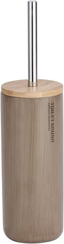 Wenko WC-Garnitur Palo in Beige und Taupe, Kunststoff, B/T/H: 10,2 x 10,2 x 39,5 cm - Bild 1