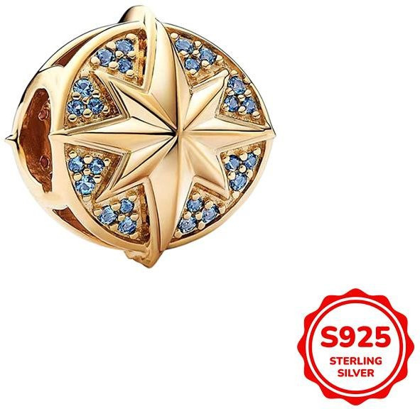 Lampayan Anhänger Charm Marvel Spider-Man und Captain Americas Schild, Kupfer, Zirkonia, Damen - Bild 1