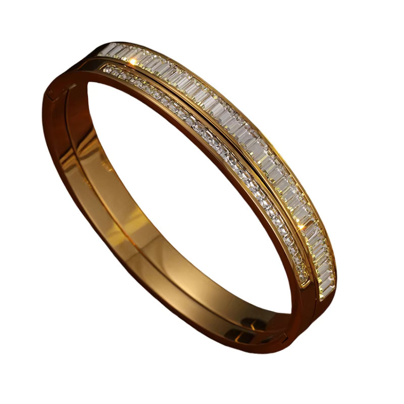 RAKOL Armband Set, Edelstahl, Gold, Zirkonia, Unisex - Bild 4