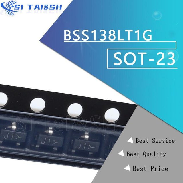 100 Stück Si Tai&SH BSS138LT1G SOT-23 Transistoren in Schwarz - Bild 1