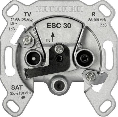 Kathrein ESC 30 Antennendose mit Schraubbefestigung und Einzelanschluss in Silber - Bild 1
