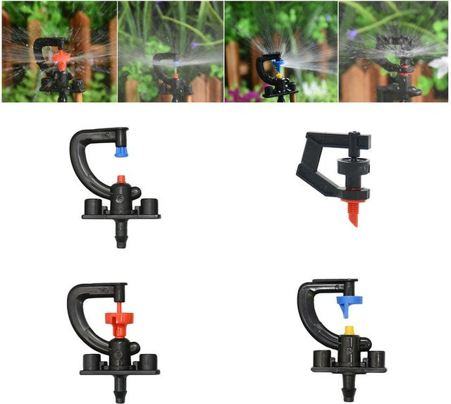 20er Set GHHWL Micro Sprinkler G-Typ Rotierende Bewässerungsdüsen Schwarz für die Gartenbewässerung - Bild 1