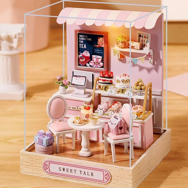 zuuton Mini Puppenhaus DIY 3D Puzzle, Holz, Gebäude Modell Spielzeug - Bild 1