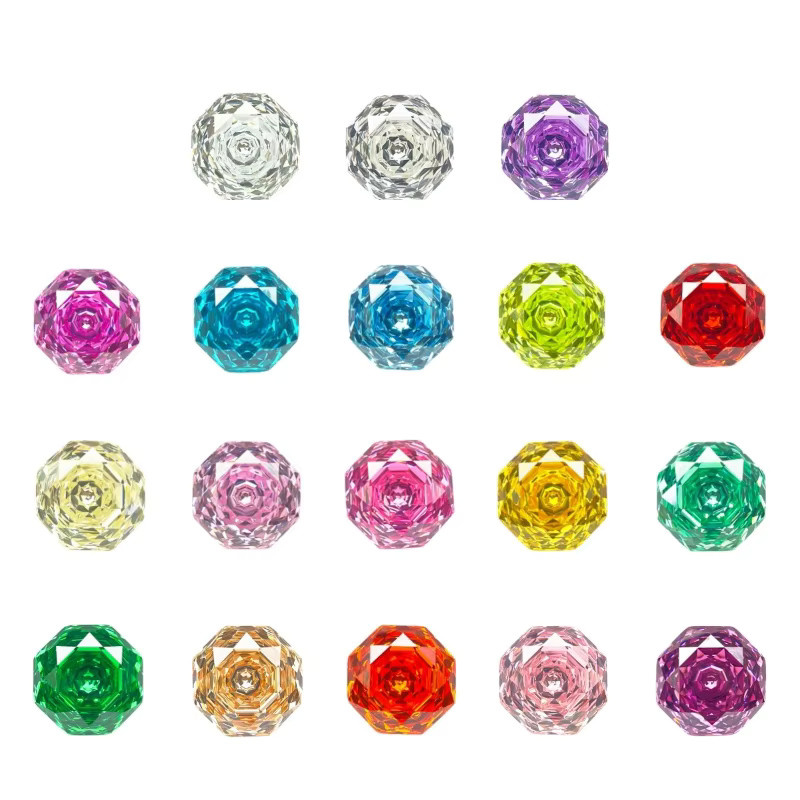 NewCubic Zirkonia Stein Octagon Rose Cut, Mehrfarbig, Lose Steine - Bild 4