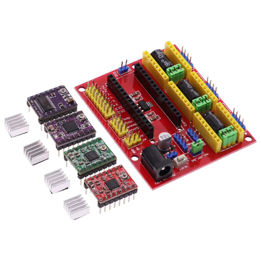 Roarkit CNC Schild V3 V4 Gravurmaschine und 3D-Drucker DIY Kit mit A4988, DRV8825 und AT2100 Treiber Expansion Board für Arduino in Grün - Bild 5