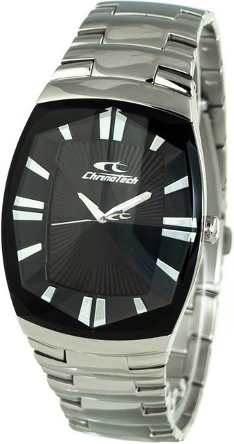 Chronotech Armbanduhr, Quarz, Edelstahl, Schwarz, Herren, 36 mm - Bild 1