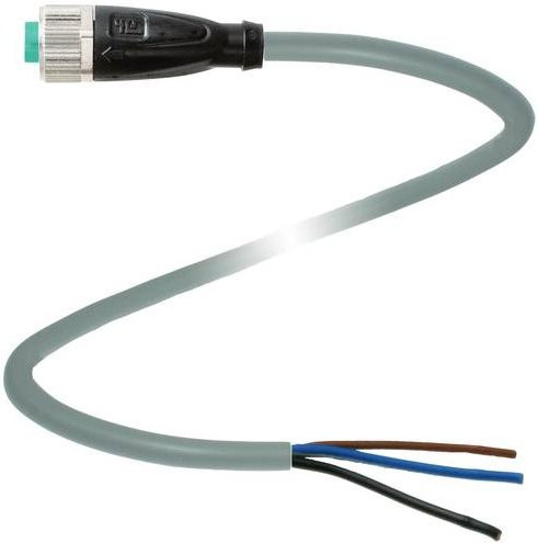 Pepperl+Fuchs Sensor-Aktor-Steckverbinder 239998-100036, konfektioniert, 3 Polzahl, grau, Länge: 0,8 m - Bild 1