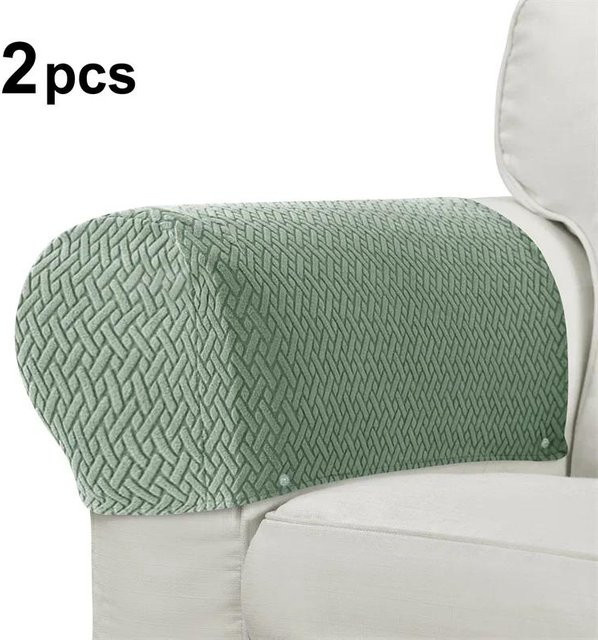 2er-Set Stretch Jacquard Armlehnen-Schutzbezüge für Sofa und Sessel aus Polyester, Universalpassform - Bild 1