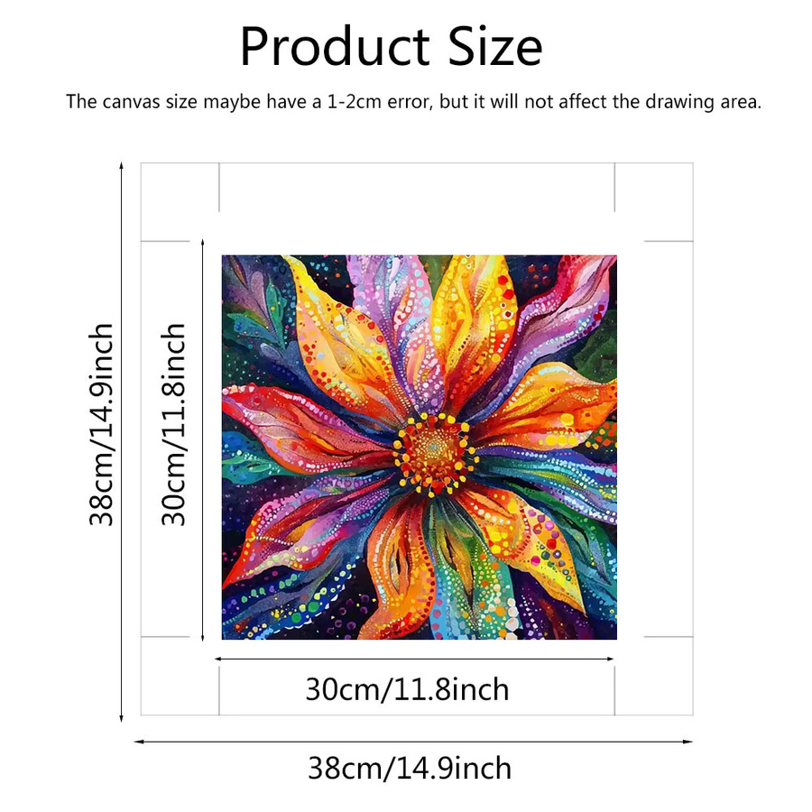 Evershine Malen nach Zahlen Set mit floralem Blumenmotiv auf Leinwand, bunte Wandkunst in Multicolor für dein Zuhause - Bild 2