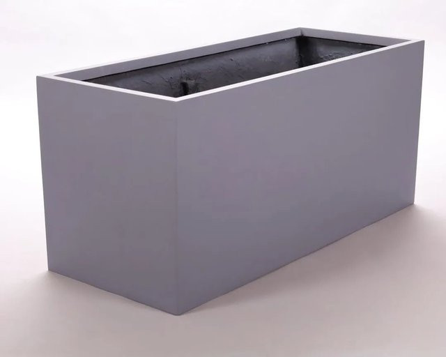 Elegant Einrichten Pflanzkübel aus Fiberglas rechteckig, Farbe: Grau, B/T/H: 120 x 50 x 55 cm - Bild 1