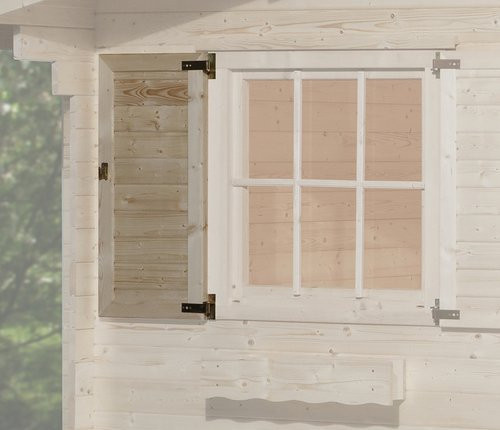 Weka Fensterladen aus Holz in Beige für Gartenhäuser - Bild 1