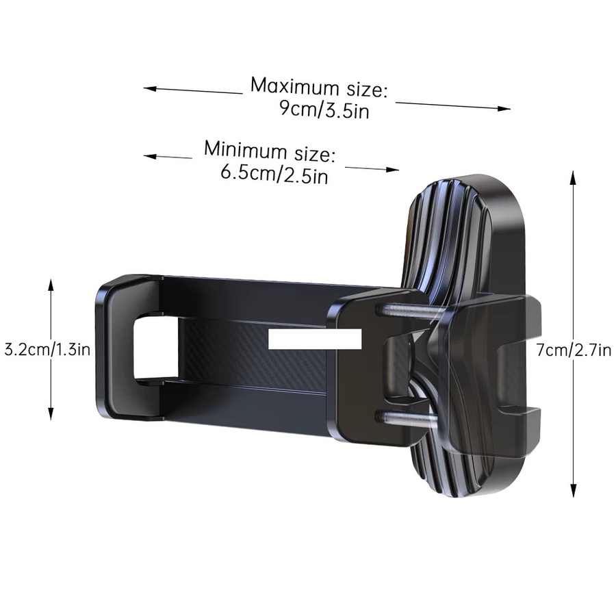 LRBH Magnetischer Handyhalter in Schwarz, 360 Grad verstellbar und einziehbar, universeller Smartphone-Halter für Fitnessstudio, Gabelstapler und Küche - Bild 2