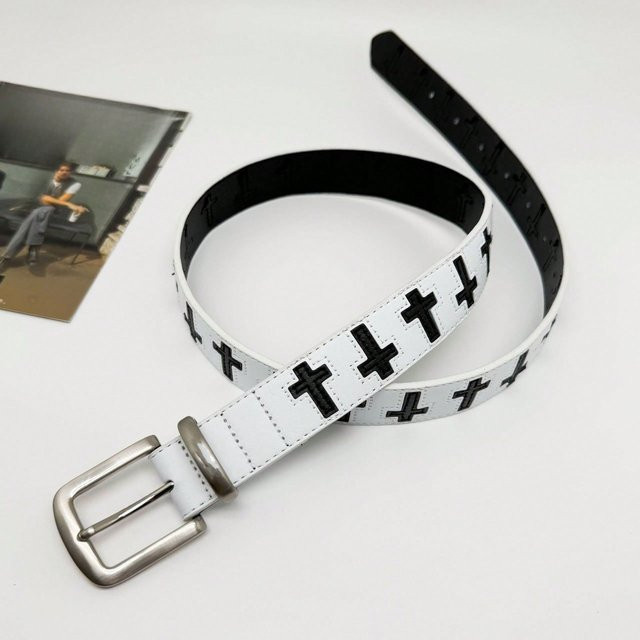 Gürtel Schwarz-Weiß, Unisex - Bild 1