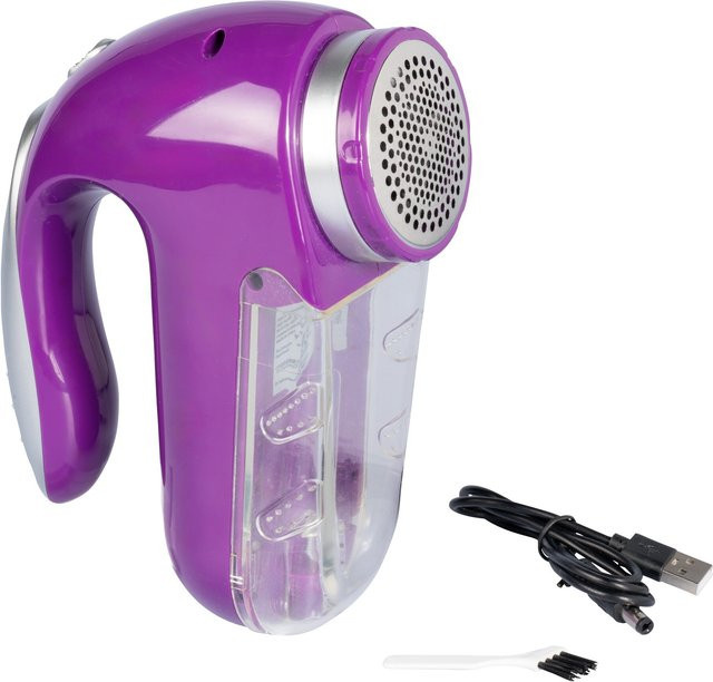 Genialo Akku-Fusselrasierer XXL in Purple mit Fusselbehälter - Bild 1