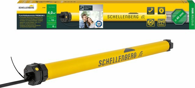 Schellenberg Funk-Rolladenmotor Premium Mini mit 6 Nm Drehmoment und Fernbedienung - Bild 1