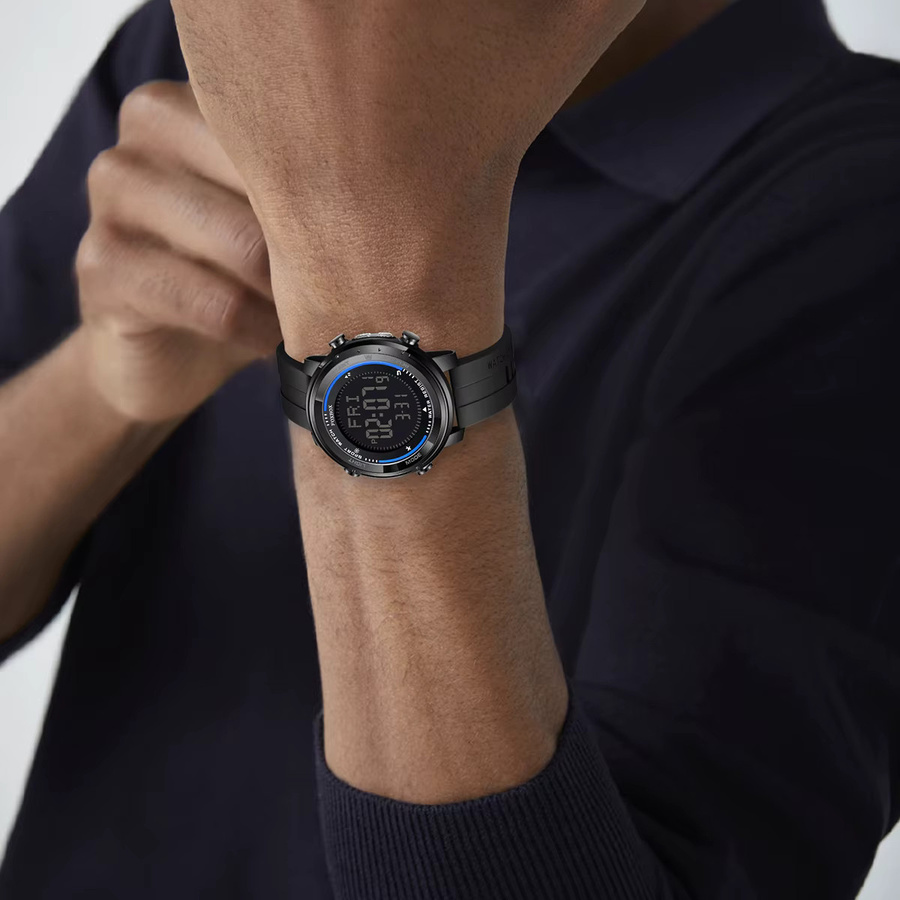FOXBOX Armbanduhr, Analog-Digital, Quarz, Silikon, Schwarz, Herren - Bild 2