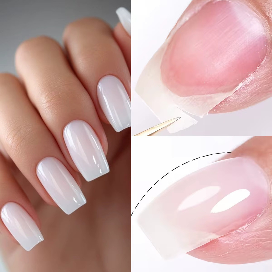 Groillim Nude Jelly-Like Fiber Rubber Base Coat, 2er-Pack, 15 ml, Glänzend - Bild 2