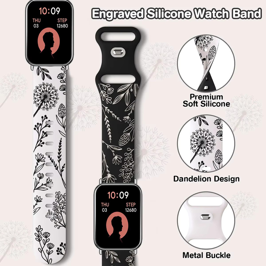 OAKCHARM Uhrenarmband Silikon, Zweifarbiges Löwenzahn, Unisex - Bild 2
