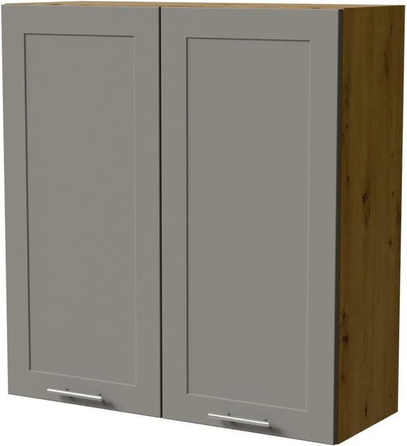 Feldmann-Wohnen Hängeschrank Oslo W4 in Eiche Artisan und Dust Grey Matt, B/T/H: 90 x 32,5 x 96 cm - Bild 1