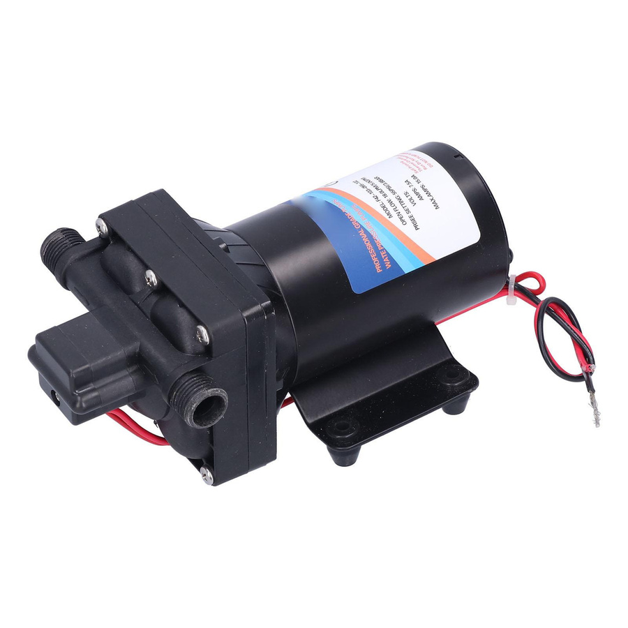 Aimo DC Hochdruck Membranpumpe in Schwarz, selbstansaugende Minipumpe mit 8 l/min Förderleistung für Autowäsche und Bewässerung - Bild 2