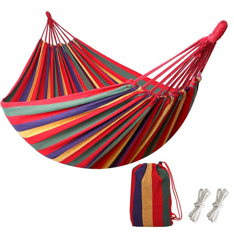 Binchi Outdoor Product Hängematte für Erwachsene aus verdickter Leinwand, rot, B/H: 190 x 80 cm - Bild 2