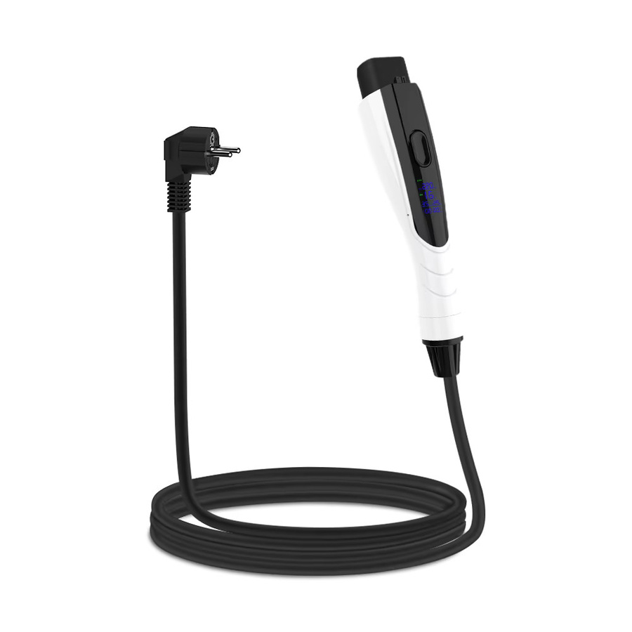 ROMADA Tragbares EV Ladegerät 3,5 kW 16A mit 20m Kabel und Display, GB/T 20234 EVSE Adapter mit EU-Stecker, Farbe: Weiß - Bild 6