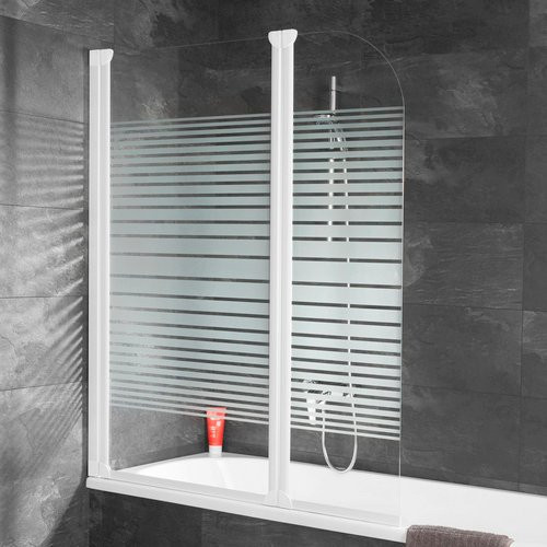 Schulte Badewannentrennwand Komfort aus Sicherheitsglas, transparent, B/H: 114 x 140 cm - Bild 2
