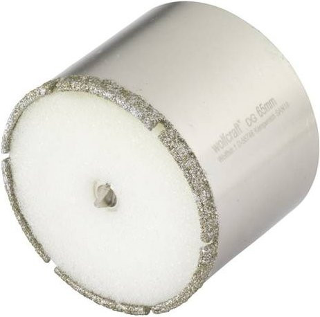 Wolfcraft Lochsäge diamantbeschichtet in Silber, Durchmesser: 65 mm - Bild 1
