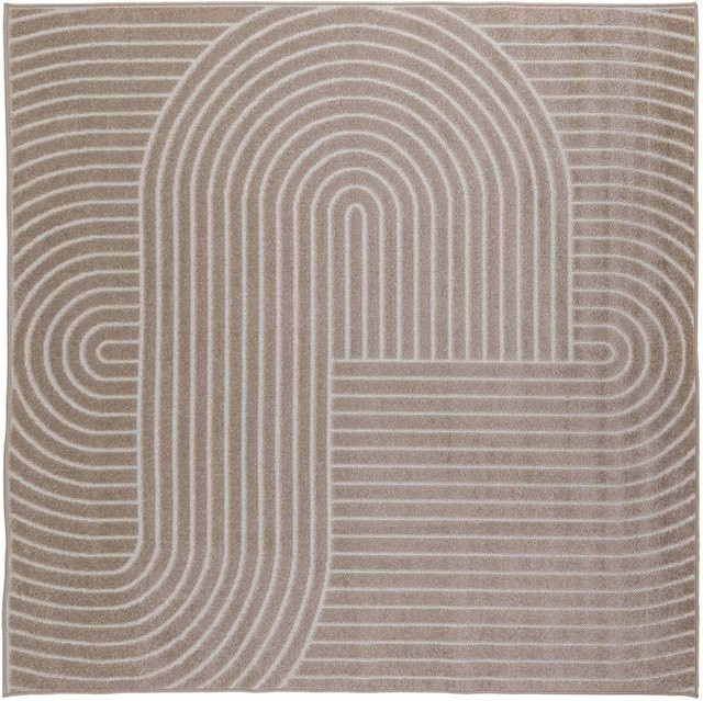 vidaXL Bereichsteppich PALMERAS in Beige, quadratisch, aus Polyester, B/T: 240 x 240 cm - Bild 1