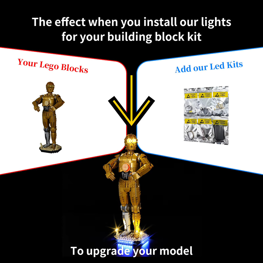 LEGO Star Zone C-3PO 75398, LED-Beleuchtungsset ohne Modell - Bild 4