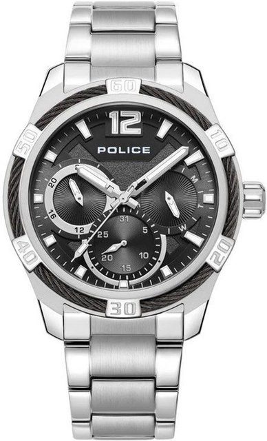 Police Herrenuhr Chokery, Quarz, Edelstahl, 44 mm, Schwarz, 5 ATM - Bild 1