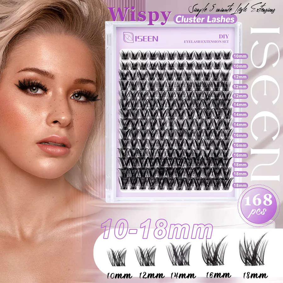 ISEEN Wimperncluster-Set Wispy Lashes, Unisex - Bild 2