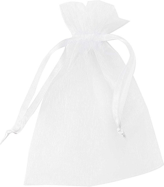 idee. Creativmarkt Organza Beutel in Weiß, 4 Stück, B: 17,5 cm, H: 12,5 cm - Bild 1