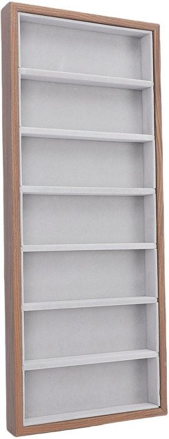 Sonnenbrillen Organizer Tablett, 7 Fächer, Samt, Grau - Bild 1